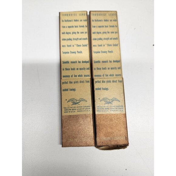 NIB Vintage Eagle Turquoise Drawing Pencil Leads 4H, H Unused No. 2375 New - Picture 2 of 6